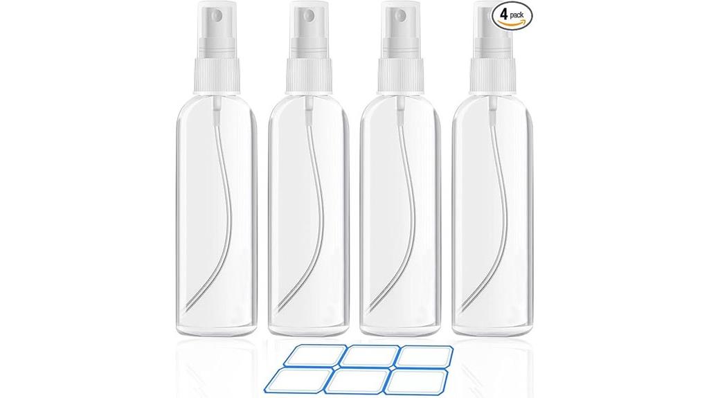 four tsa approved travel bottles