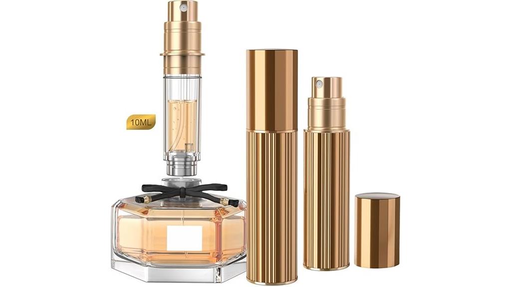 gold travel perfume spray