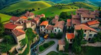 verstecktes italienisches Dorf Zeitanhalt