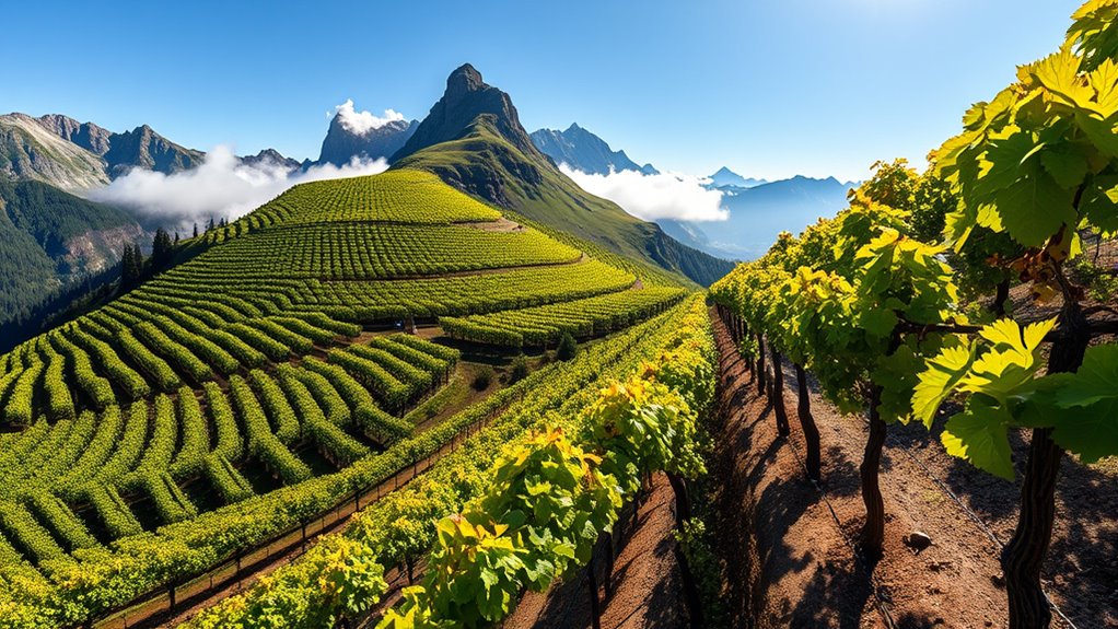 hoher Höhenlage Weincharakter