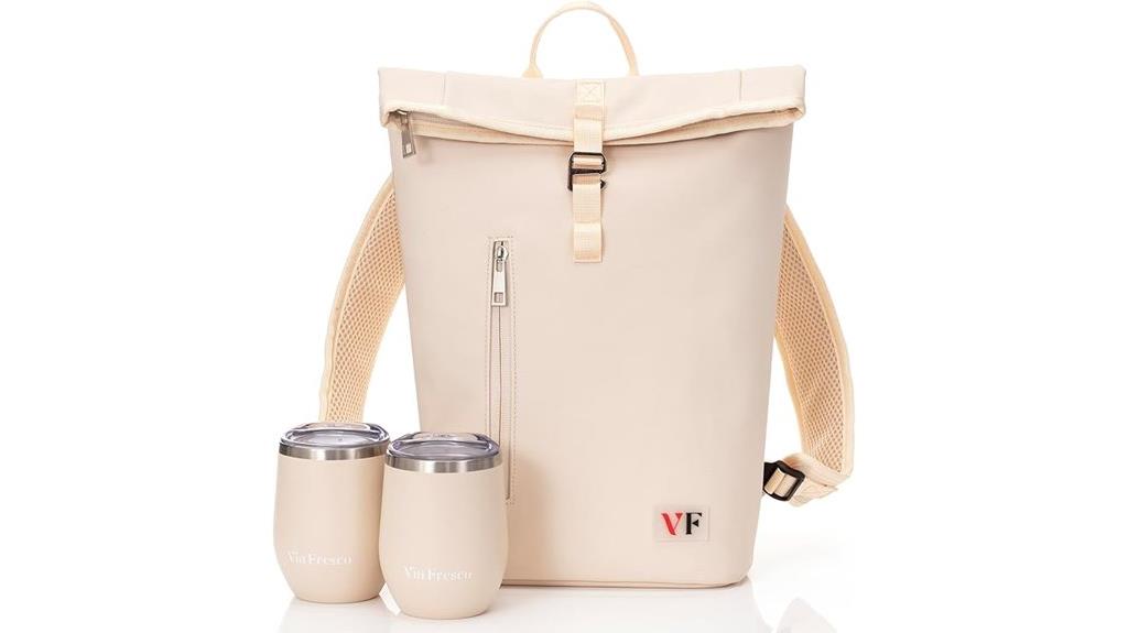 insulated two bottle tote