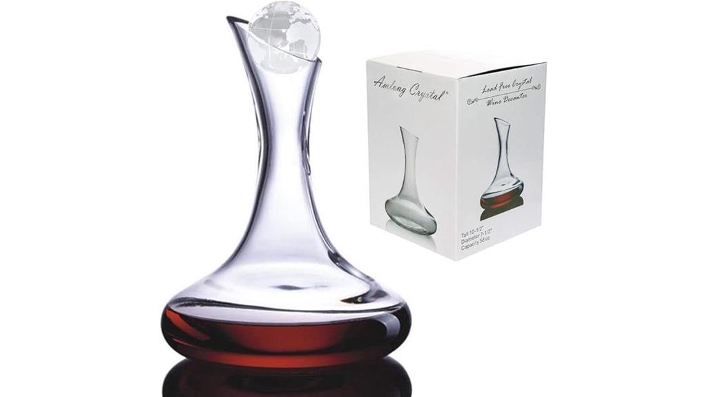 large lead free crystal decanter