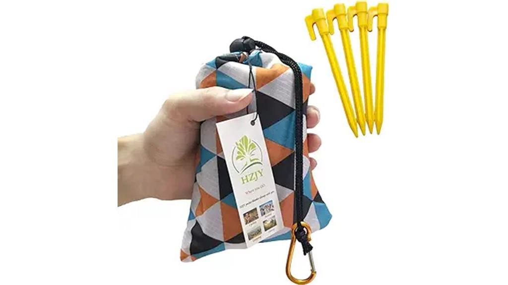 large outdoor blanket with pockets