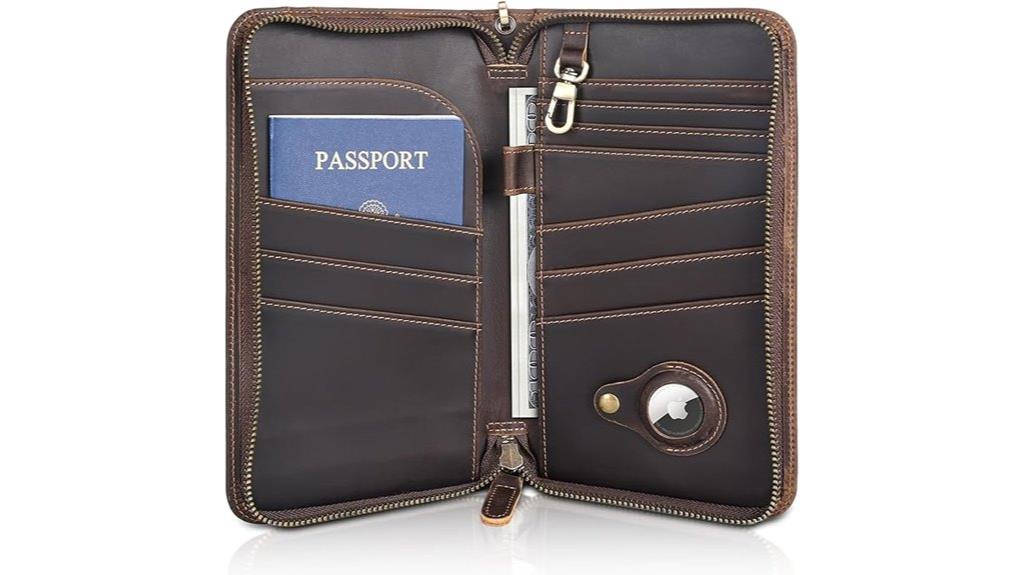 leather passport wallet organizer