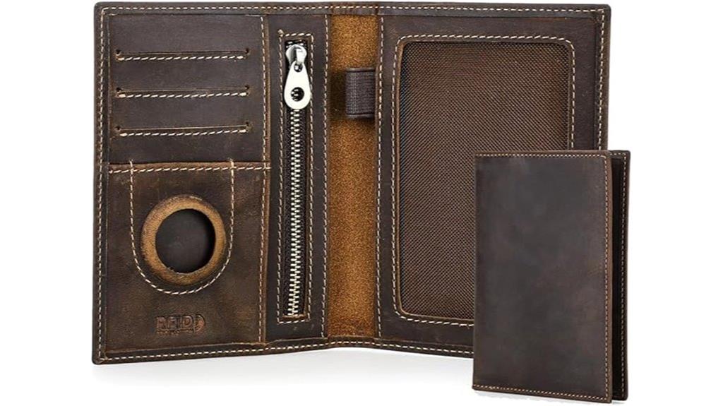 leather rfid passport holder