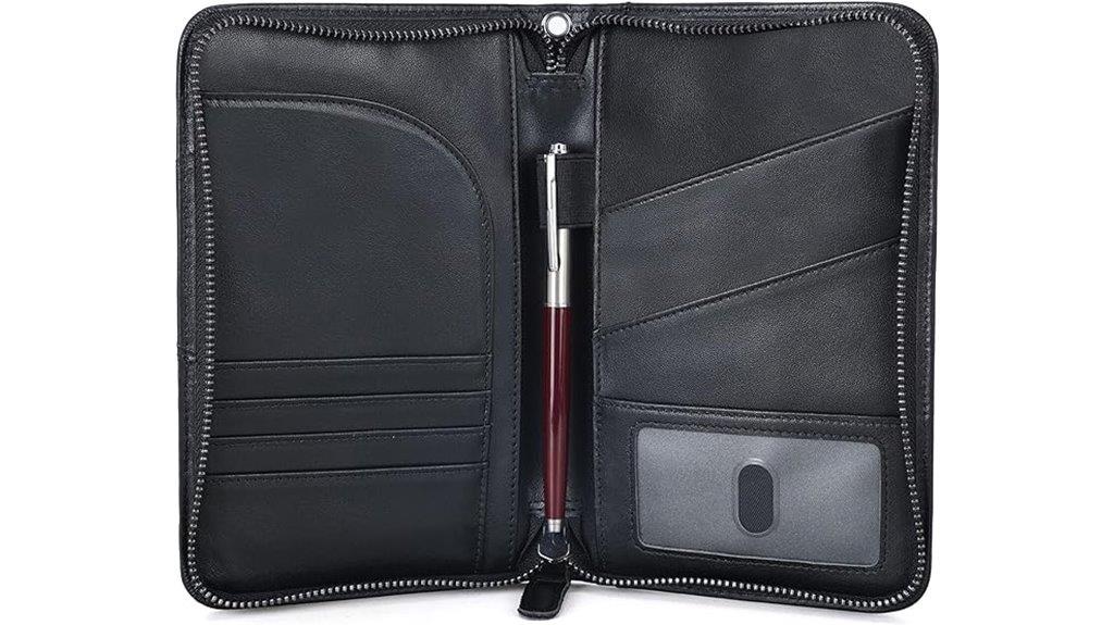 leather rfid passport holder