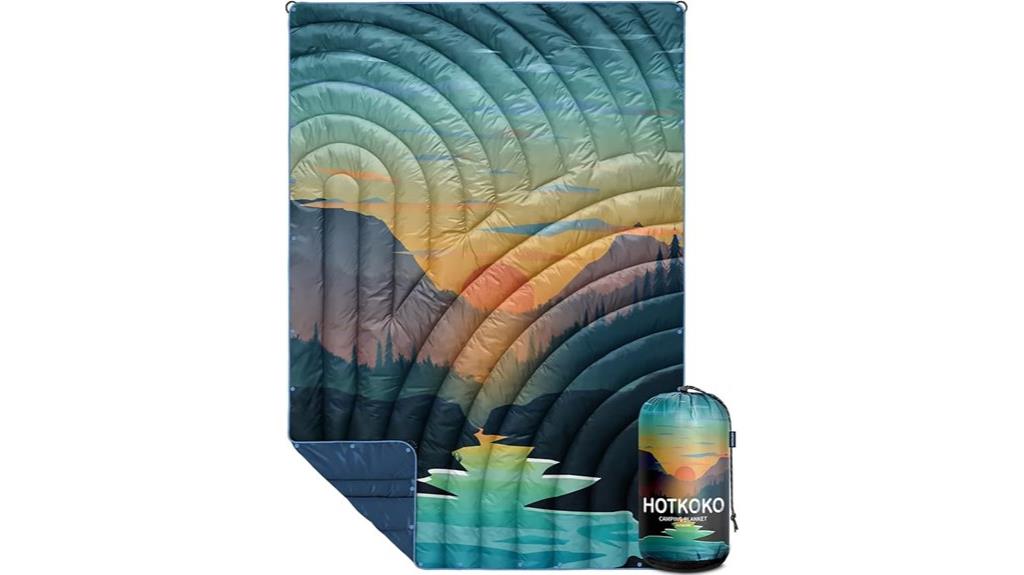 lightweight puffy camping blanket