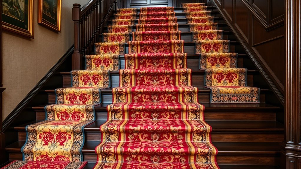 luxury silk stair runners