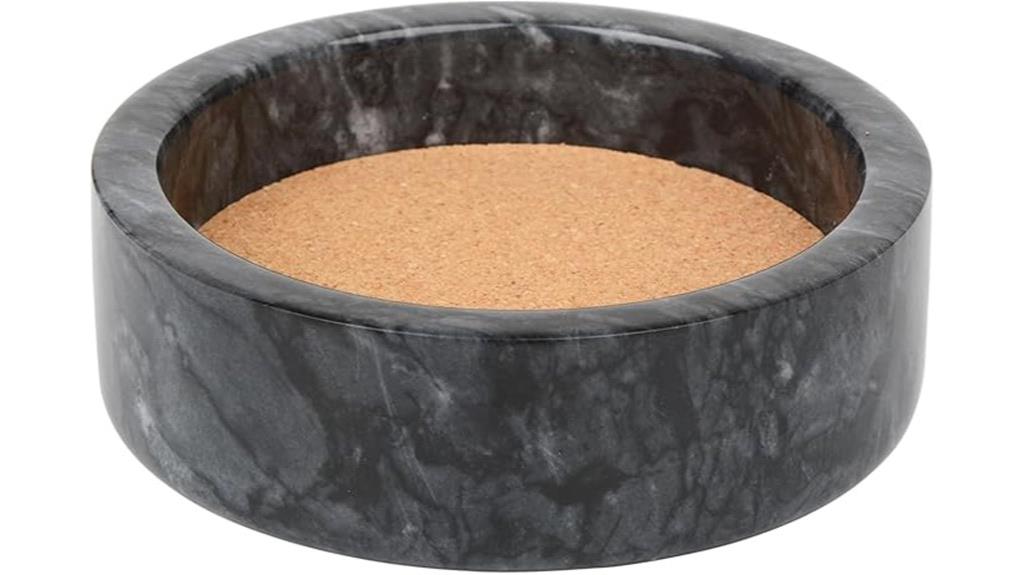 marble coaster with cork