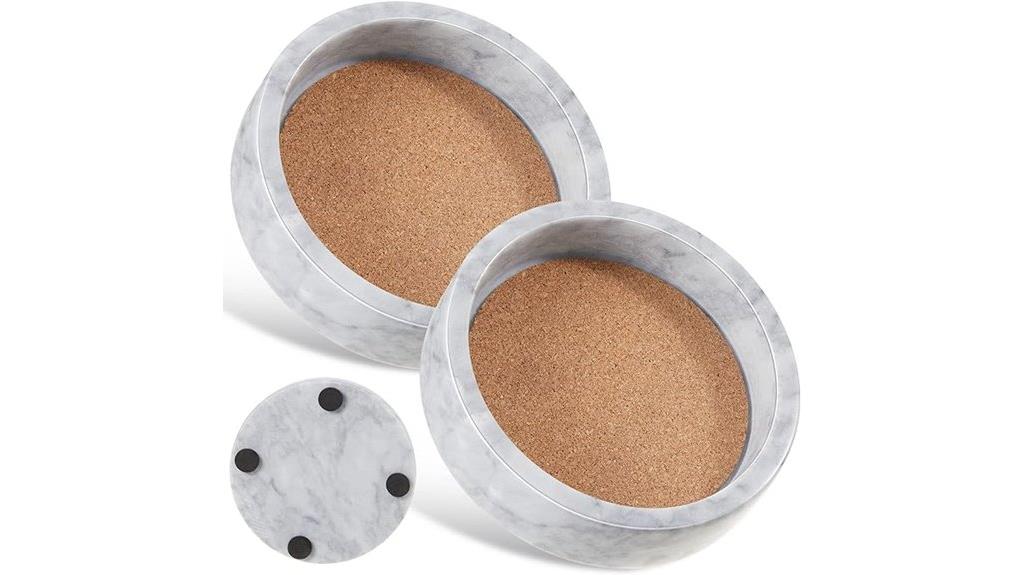 marble wine bottle coasters