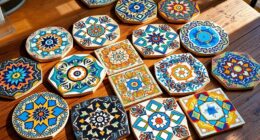 mediterranean mosaic tile coasters