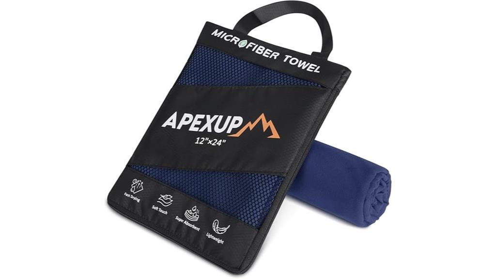 navy blue travel towel