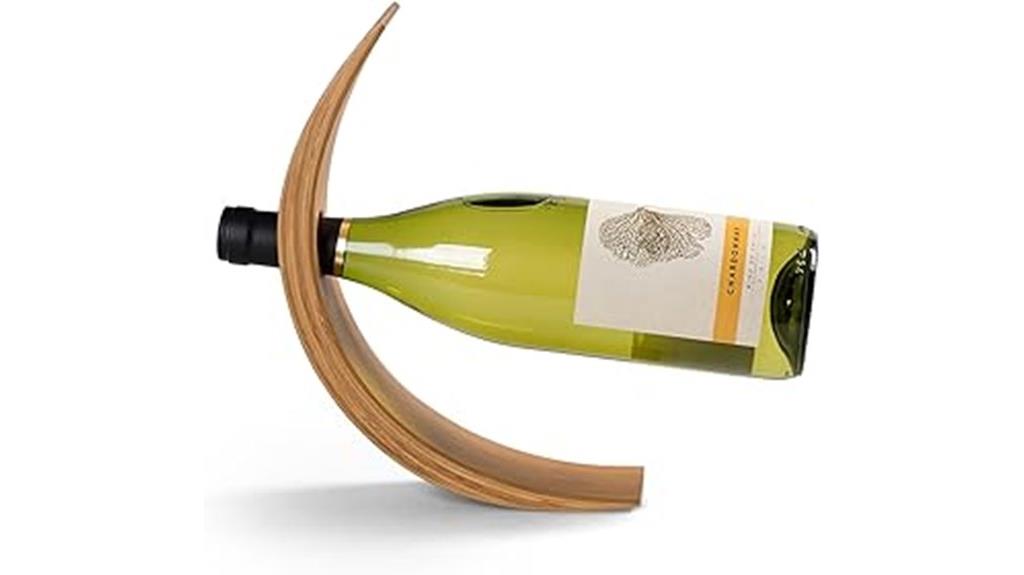 personalized bamboo wine holder