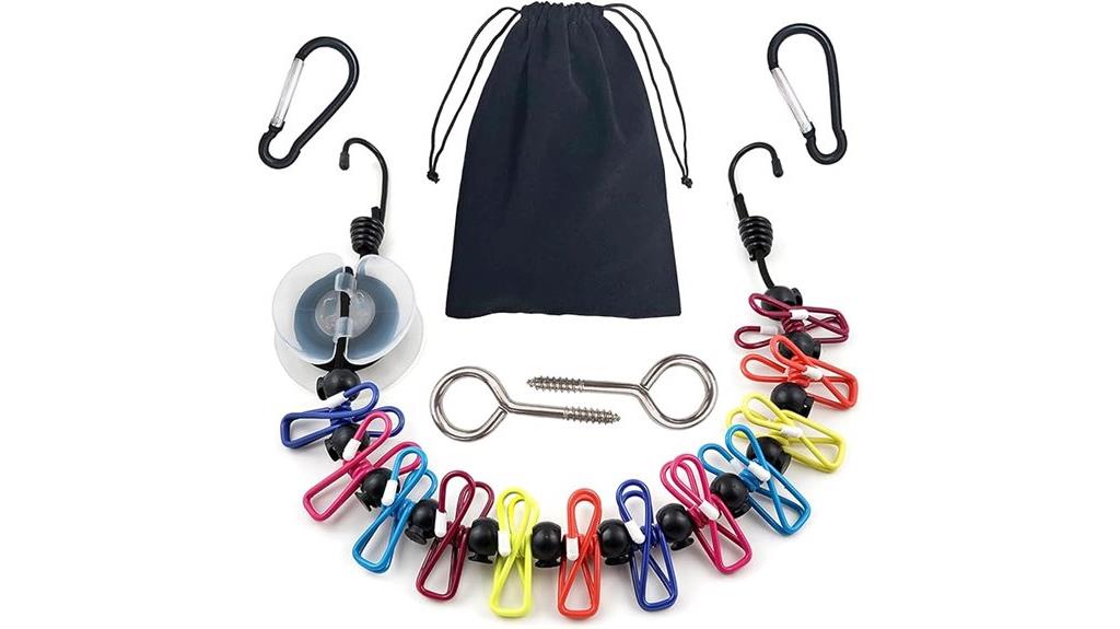 portable camping clothesline system
