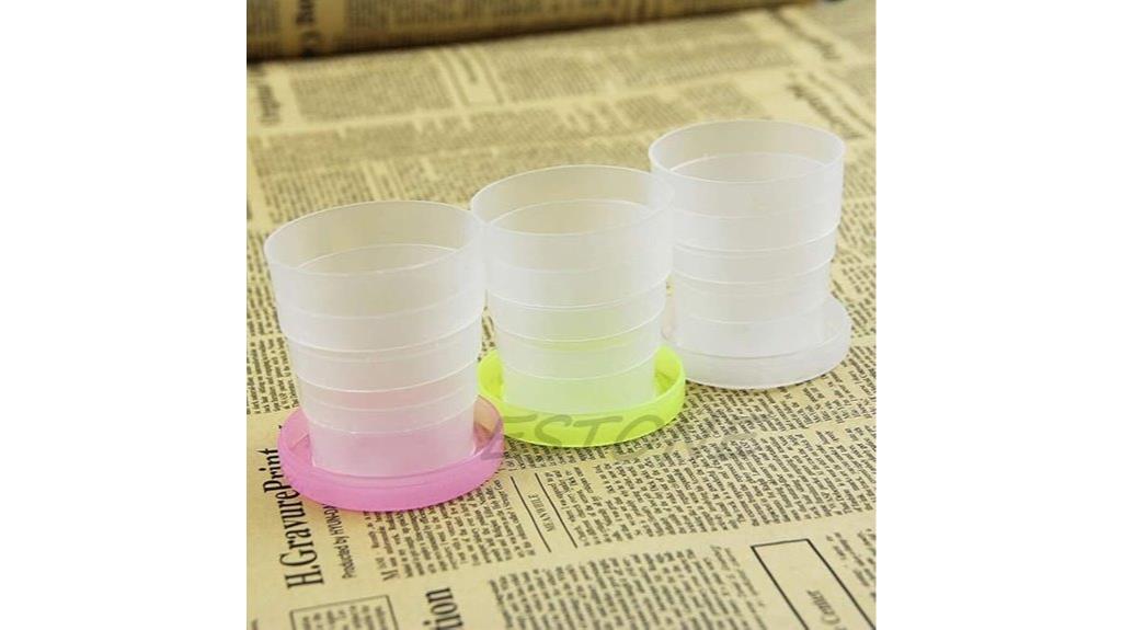 portable folding water cups