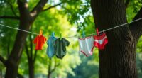 portable quick drying clotheslines