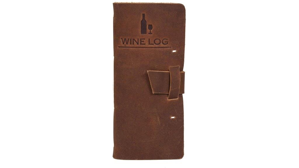premium cowhide wine journal