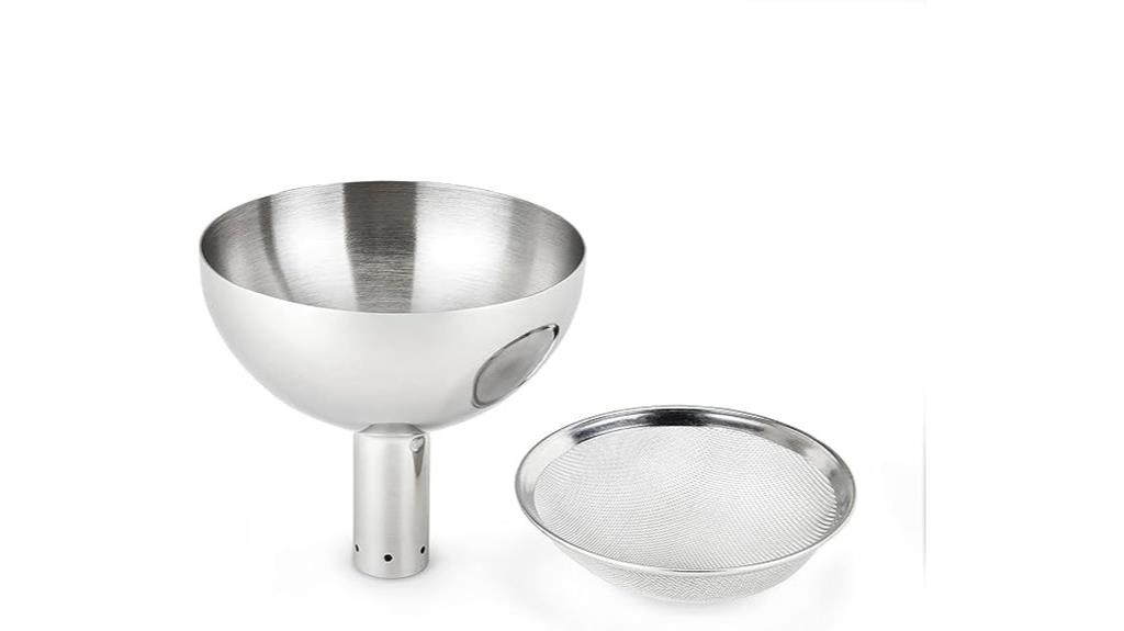 red and white wine funnel
