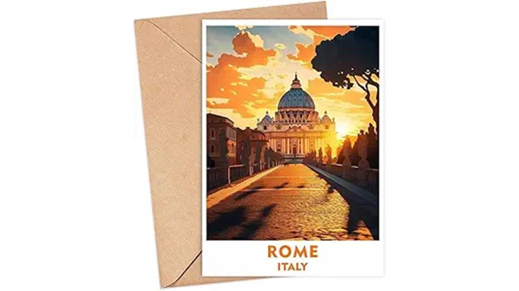 rome travel keepsake card