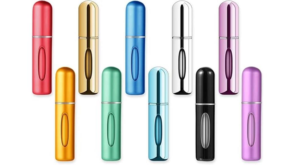 set of ten refillable atomizers