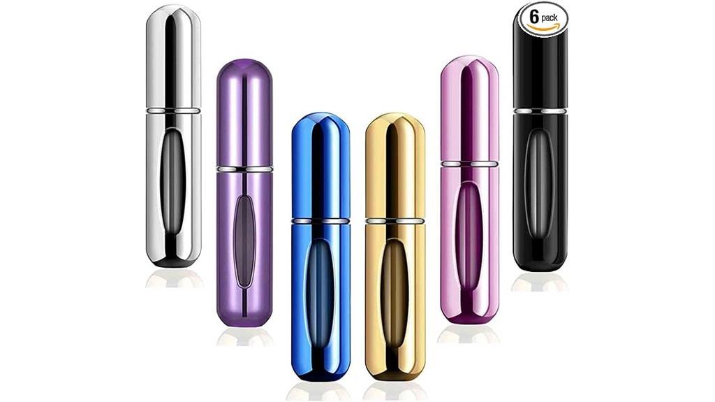 six pack mini spray bottles