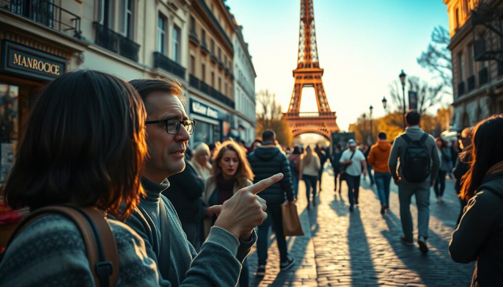 speaking English in France