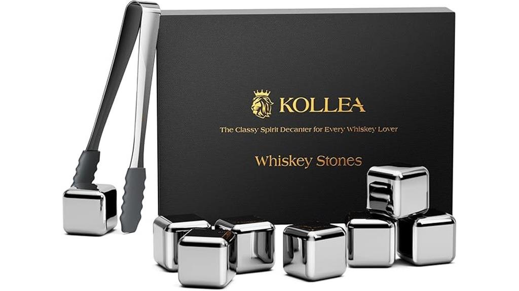 stainless steel whiskey chilling stones