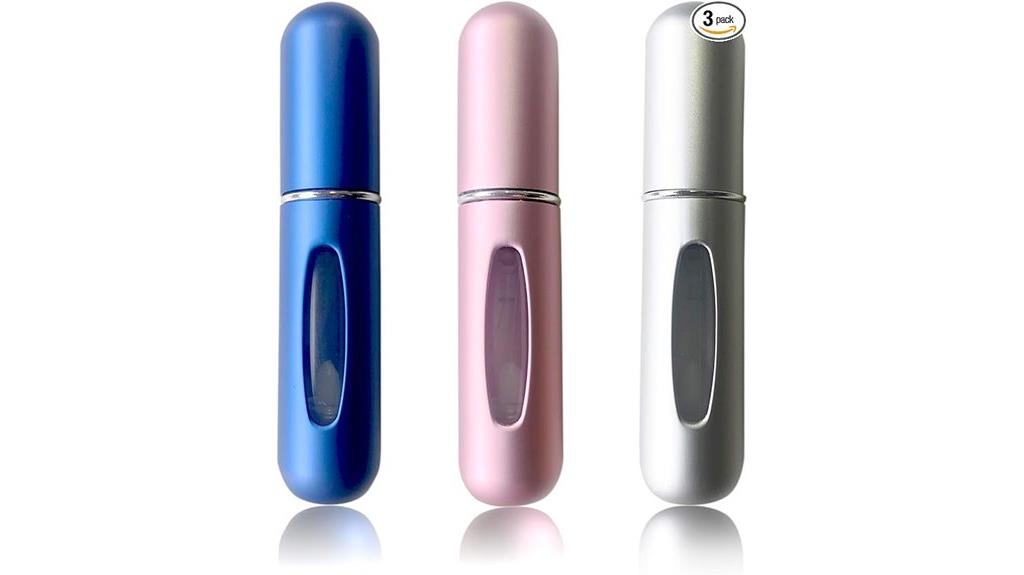 three pack refillable bottles