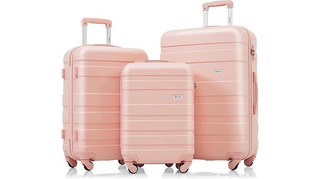 three piece spinner luggage