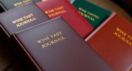 top leather wine journals