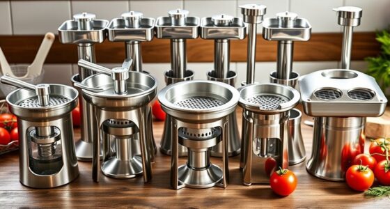 top stainless steel food mills