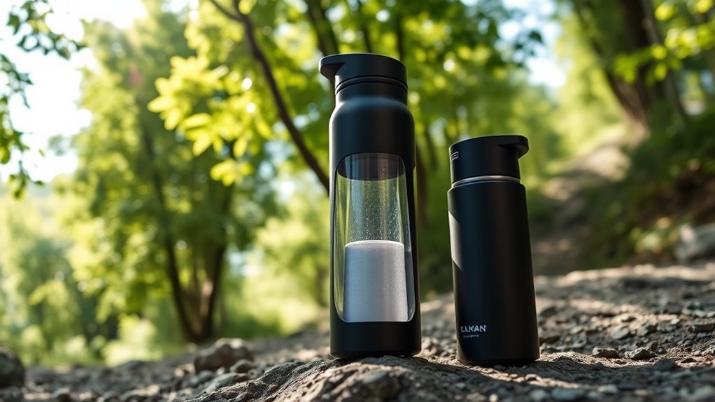 travel friendly filtered water bottle