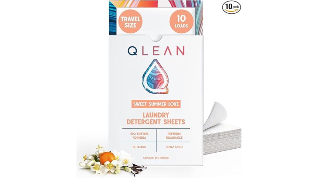 travel sized laundry sheets