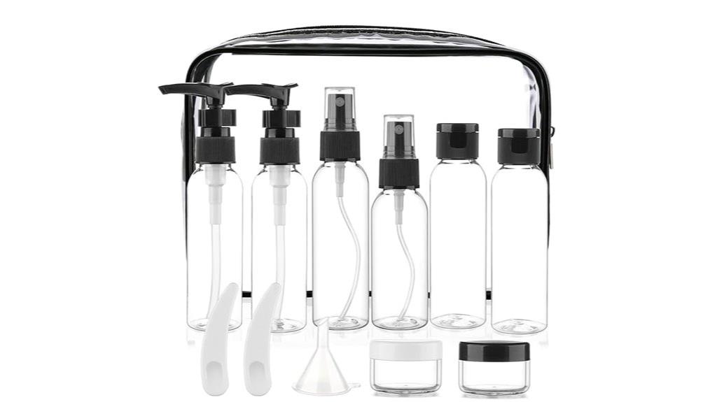 travel sized toiletry bottles