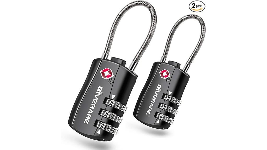 tsa approved luggage locks