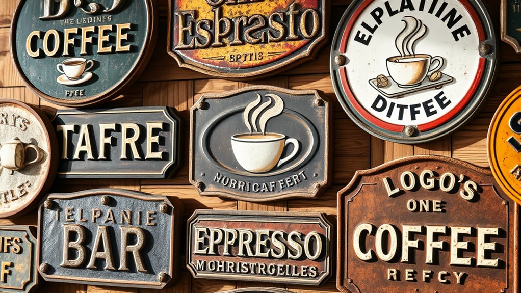 vintage espresso sign collection