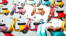 vintage vespa wall decals