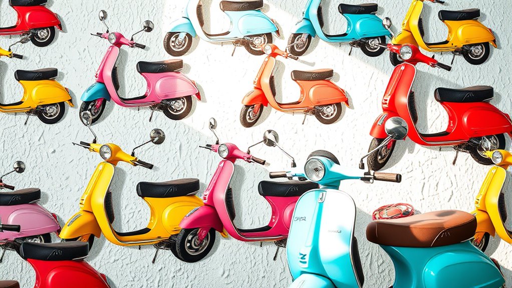 vintage vespa wall decals