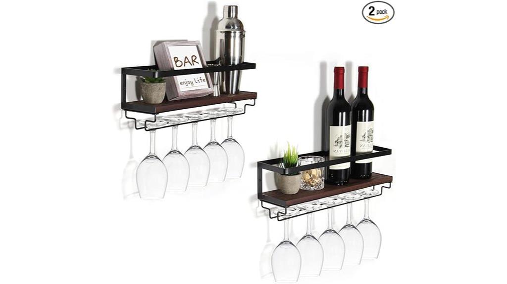 wall mounted wine rack