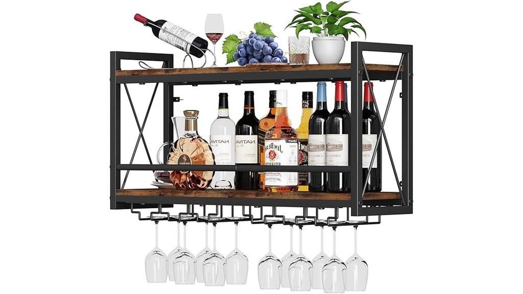 wall mounted wine storage