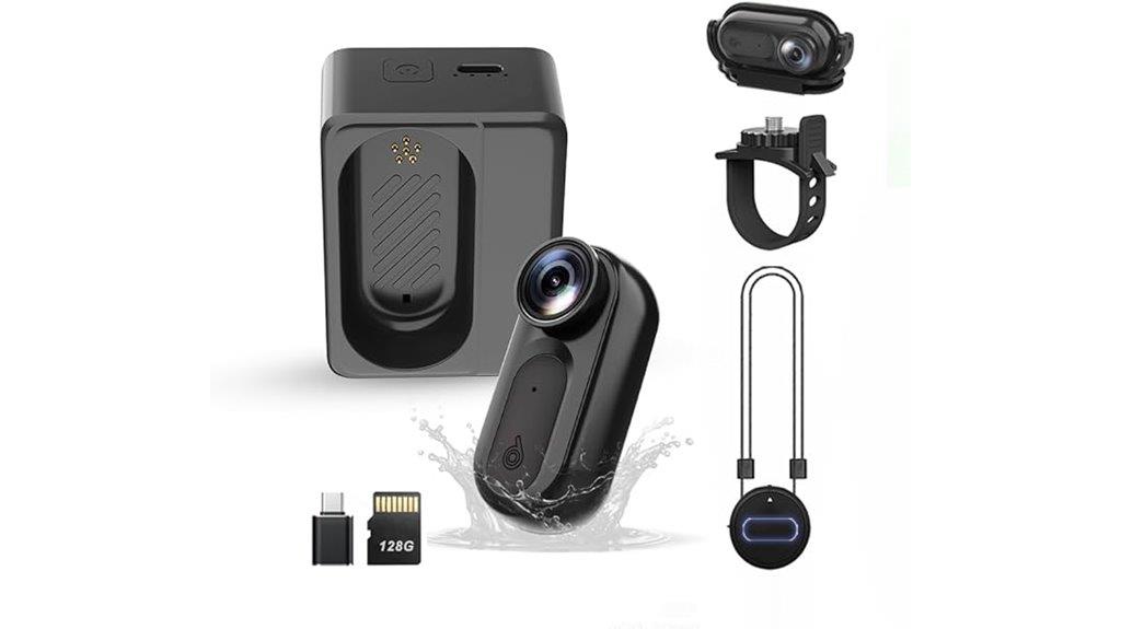 waterproof 128gb body camera