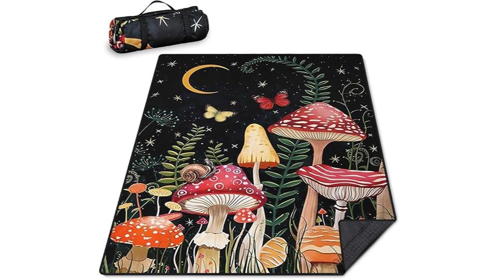 waterproof mushroom picnic blanket