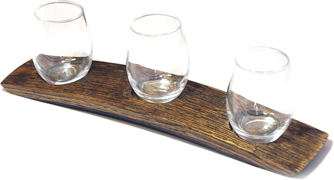 wine tasting tray set
