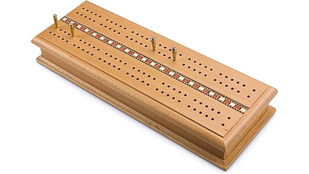 wooden cribbage board set
