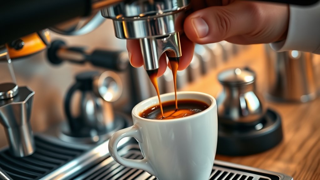 adjust grind and tamp
