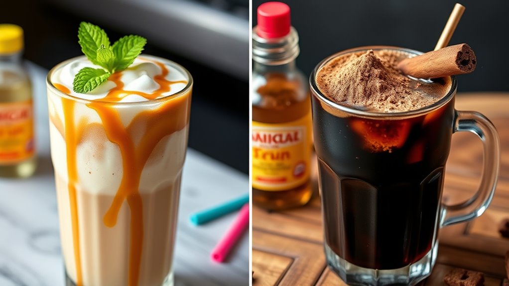 customizable flavored coffee options