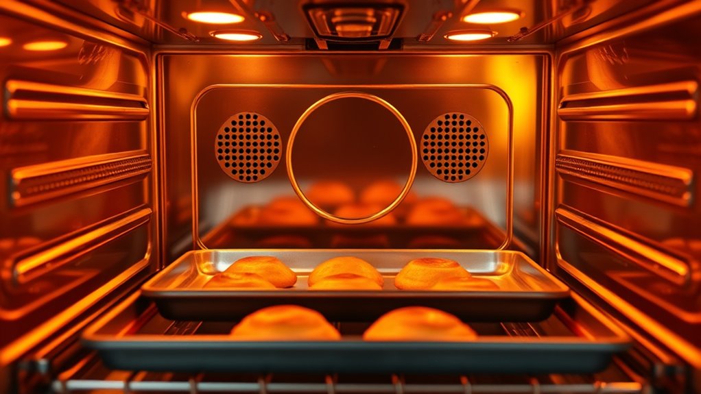 hot air circulation for even cooking