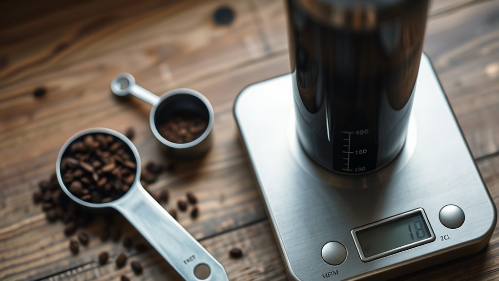 measure coffee and water