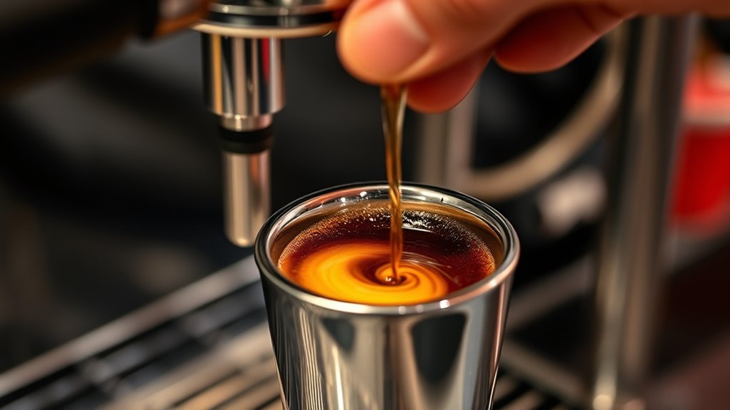 steady controlled pouring technique
