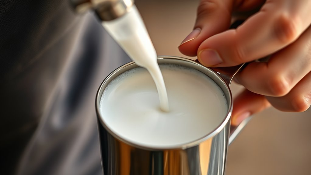 steady gentle milk steaming